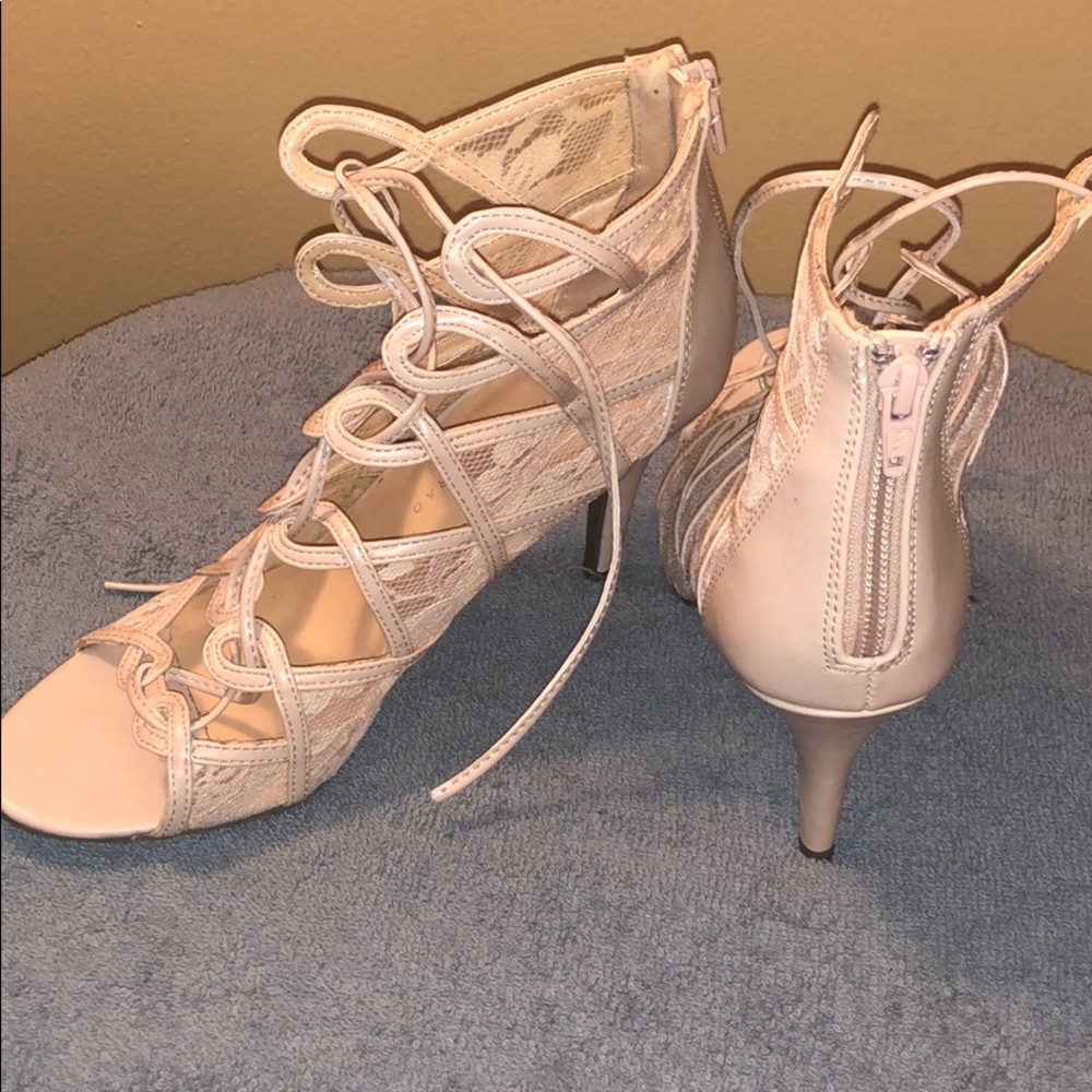 Tan Laced Heels